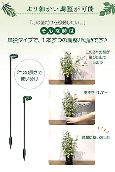 Amazon | 支柱 園芸 【植物のプロW監修】20本組（17cm*10個/27cm